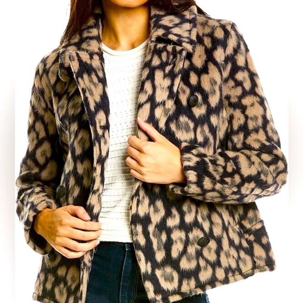 Rag & Bone Cheetah Alfie Leopard Peacoat NWT